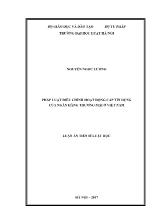 Luận án Pháp luật điều chỉnh hoạt động cấp tín dụng của ngân hàng thương mại ở Việt Nam