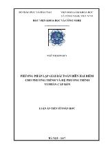 Luận án Phương pháp lặp giải bài toán biên hai điểm cho phương trình và hệ phương trình vi phân cấp bốn