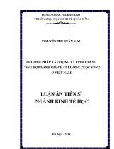 Luận án Phương pháp xây dựng và tính chỉ số tổng hợp đánh giá chất lượng cuộc sống ở Việt Nam