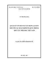 Luận án Quản lý vốn đầu tư xây dựng cơ bản đối với các đoàn kinh tế quốc phòng khu vực phía Bắc Việt Nam