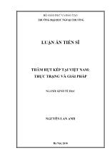 Luận án Thâm hụt kép tại Việt Nam: Thực trạng và giải pháp