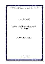 Luận án Xét xử sơ thẩm vụ án hành chính ở Việt Nam