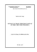 Luận văn Bán đấu giá trong thi hành án dân sự (Từ thực tiễn tỉnh Vĩnh Phúc)