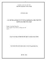 Luận văn Các kế hoạch quản lý hàng đợi động cho truyền thông đa phương tiện