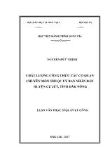 Luận văn Chất lượng công chức các cơ quan chuyên môn thuộc Uỷ ban nhân dân huyện Cư Jút, tỉnh Đăk Nông