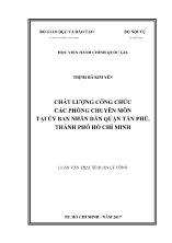 Luận văn Chất lượng công chức các phòng chuyên môn tại Ủy ban nhân dân quận Tân Phú, thành phố hồ Chí Minh