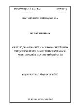 Luận văn Chất lượng công chức các phòng chuyên môn thuộc UBND huyện Paksế, tỉnh Champasack, nước Cộng hòa Dân chủ Nhân dân Lào