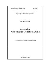 Luận văn Chính sách phát triển du lịch biển Đà Nẵng