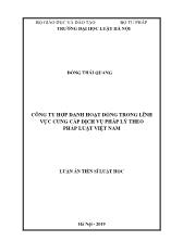 Luận văn Công ty hợp danh hoạt động trong lĩnh vực cung cấp dịch vụ pháp lý theo pháp luật Việt Nam