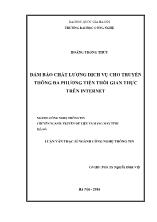 Luận văn Đảm bảo chất lượng dịch vụ cho truyền thông đa phương tiện thời gian thực trên Internet