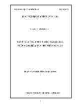 Luận văn Đánh giá công chức tại Bộ ngoại giao, nước Cộng hòa Dân chủ Nhân dân Lào