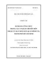 Luận văn Đánh giá công chức trong các cơ quan chuyên môn thuộc Ủy ban nhân dân quận Bình Tân, thành phố Hồ Chí Minh