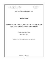 Luận văn Đánh giá thực hiện quy tắc ứng xử tại bệnh viện công thuộc thành phố Hà Nội