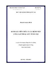 Luận văn Đánh giá viên chức ở các bệnh viện công lập thuộc Sở y tế Hà Nội