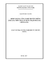 Luận văn Định vị bằng công nghệ truyền thông ánh sáng nhìn thấy sử dụng trạm phát đa chùm sáng