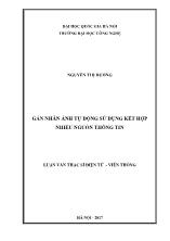 Luận văn Gán nhãn ảnh tự động sử dụng kết hợp nhiều nguồn thông tin