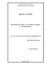 Luận văn Khai phá dữ liệu và ứng dụng trong y tế dự phòng - Hoàng Văn Tiến