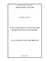 Luận văn Kỹ thuật điều khiển lưu lượng mạng trên hệ thống IP sử dụng công nghệ MPLS