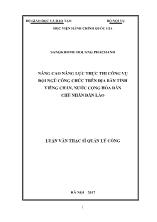 Luận văn Nâng cao nâng lực thực thi công vụ đội ngũ công chức trên địa bàn tỉnh Viêng Chăn, nước Cộng hòa Dân chủ Nhân dân Lào