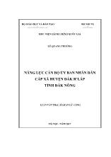 Luận văn Năng lực cán bộ ủy ban nhân dân cấp xã huyện Đắk R’lấp tỉnh Đắk Nông