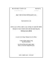 Luận văn Năng lực công chức các cơ quan chuyên môn thuộc Ủy ban nhân dân huyện Bố Trạch, tỉnh Quảng Bình