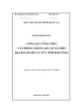 Luận văn Năng lực công chức văn phòng thống kê cấp xã trên địa bàn huyện Cư Jút, tỉnh Đắk Nông