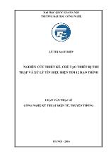 Luận văn Nghiên cứu thiết kế, chế tạo thiết bị thu thập và xử lý tín hiệu điện tim 12 đạo trình