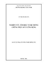 Luận văn Nghiên cứu, tìm hiểu về hệ thống chứng thực số và ứng dụng