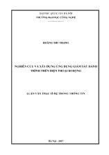 Luận văn Nghiên cứu và xây dựng ứng dụng giám sát hành trình trên điện thoại di động - Hoàng Thu Trang