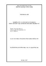 Luận văn Nghiên cứu và xây dựng ứng dụng phân tích dữ liệu kinh doanh thiết bị điện tử