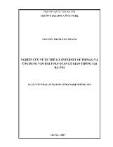 Luận văn Nghiên cứu về xu thế IOT (Internet of things) và ứng dụng vào bài toán quản lý giao thông tại Hà Nội