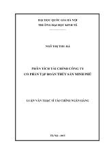 Luận văn Phân tích tài chính Công ty Cổ phần tập đoàn thủy sản Minh Phú