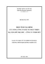 Luận văn Phân tích tài chính của Tổng công ty đầu tư phát triển hạ tầng đô thị UDIC – Công ty TNHH MTV