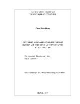 Luận văn Phát triển một số phương pháp thiết kế hệ phân lớp trên cơ sở lý thuyết tập mờ và đại số gia tử