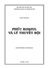 Luận văn Phức koszul và lý thuyết bội