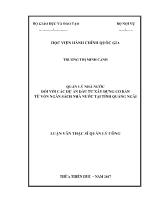 Luận văn Quản lý nhà nước đối với các dự án đầu tư xây dựng cơ bản từ vốn ngân sách nhà nước tại tỉnh Quảng Ngãi
