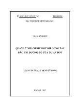 Luận văn Quản lý nhà nước đối với công tác bảo trì đường bộ của dự án BOT