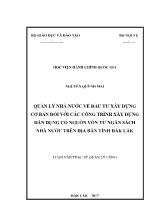 Luận văn Quản lý nhà nước về đầu tư xây dựng cơ bản đối với các công trình xây dựng dân dụng có nguồn vốn từ ngân sách nhà nước trên địa bàn tỉnh Đắk Lắk