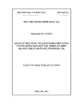 Luận văn Quản lý nhà nước về giảm nghèo bền vững ở vùng đồng bào dân tộc thiểu số trên địa bàn thị xã Buôn Hồ, tỉnh Đăk Lăk