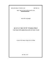 Luận văn Quản lý nhà nước về khai thác tài nguyên khoáng sản ở Việt Nam