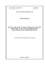 Luận văn Quản lý nhà nước về nguồn nhân lực giáo viên trung học cơ sở công lập trên địa bàn quận Thanh Xuân, thành phố Hà Nội