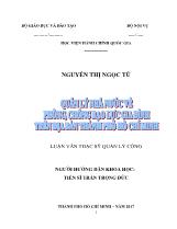 Luận văn Quản lý nhà nước về phòng, chống bạo lực gia đình trên địa bàn Thành phố Hồ Chí Minh