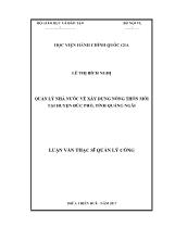 Luận văn Quản lý nhà nước về xây dựng nông thôn mới tại huyện Đức Phổ, tỉnh Quảng Ngãi