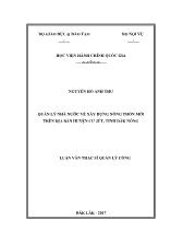 Luận văn Quản lý nhà nước về xây dựng nông thôn mới trên địa bàn huyện Cư Jút, tỉnh Đăk Nông