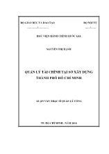 Luận văn Quản lý tài chính tại sở xây dựng thành phố Hồ Chí Minh