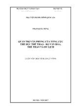 Luận văn Quản trị văn phòng của Tổng cục thể dục thể thao - Bộ văn hóa, thể thao và du lịch