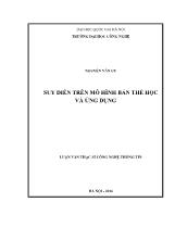 Luận văn Suy diễn trên mô hình bản thể học và ứng dụng