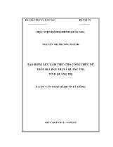 Luận văn Tạo động lực làm việc cho công chức nữ trên địa bàn thị xã Quảng Trị, tỉnh Quảng Trị