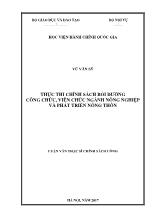 Luận văn Thực thi chính sách bồi dưỡng công chức, viên chức ngành Nông nghiệp và phát triển nông thôn