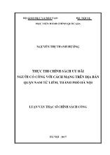 Luận văn Thực thi chính sách ưu đãi người có công với cách mạng trên địa bàn quận Nam Từ Liêm, thành phố Hà Nội